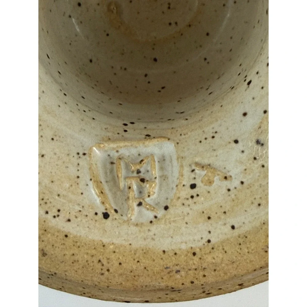 Handmade Ceramic Studio Pottery Blue Drip Glaze Mortar and Pestle